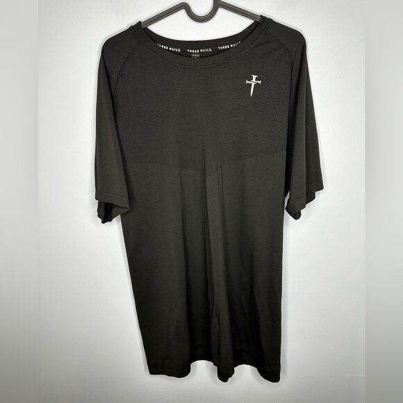 Three Nails Pro-Tech Tee with Cross Short Sleeve Shirt Religious size XL - Picture 1 of 3